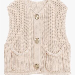 Cream Knitted Top